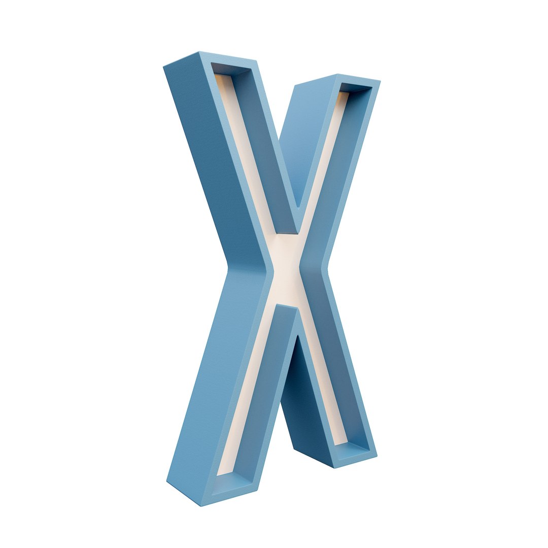Marquee Letter X Led Glow Sign 3D - TurboSquid 1973910