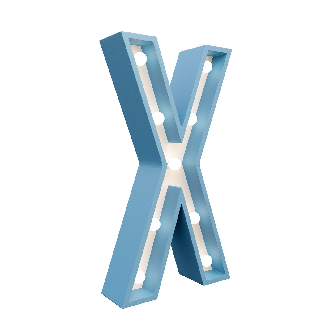 Marquee Letter X Led Glow Sign 3D - TurboSquid 1973910