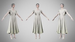 3D Dress 45 Moon Mist model