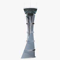 Airport Air Traffic Control Tower with Interior Generic
