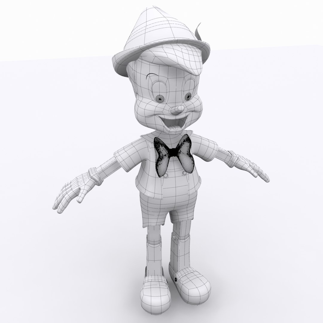 3d Model Pinocchio Studio Rendered