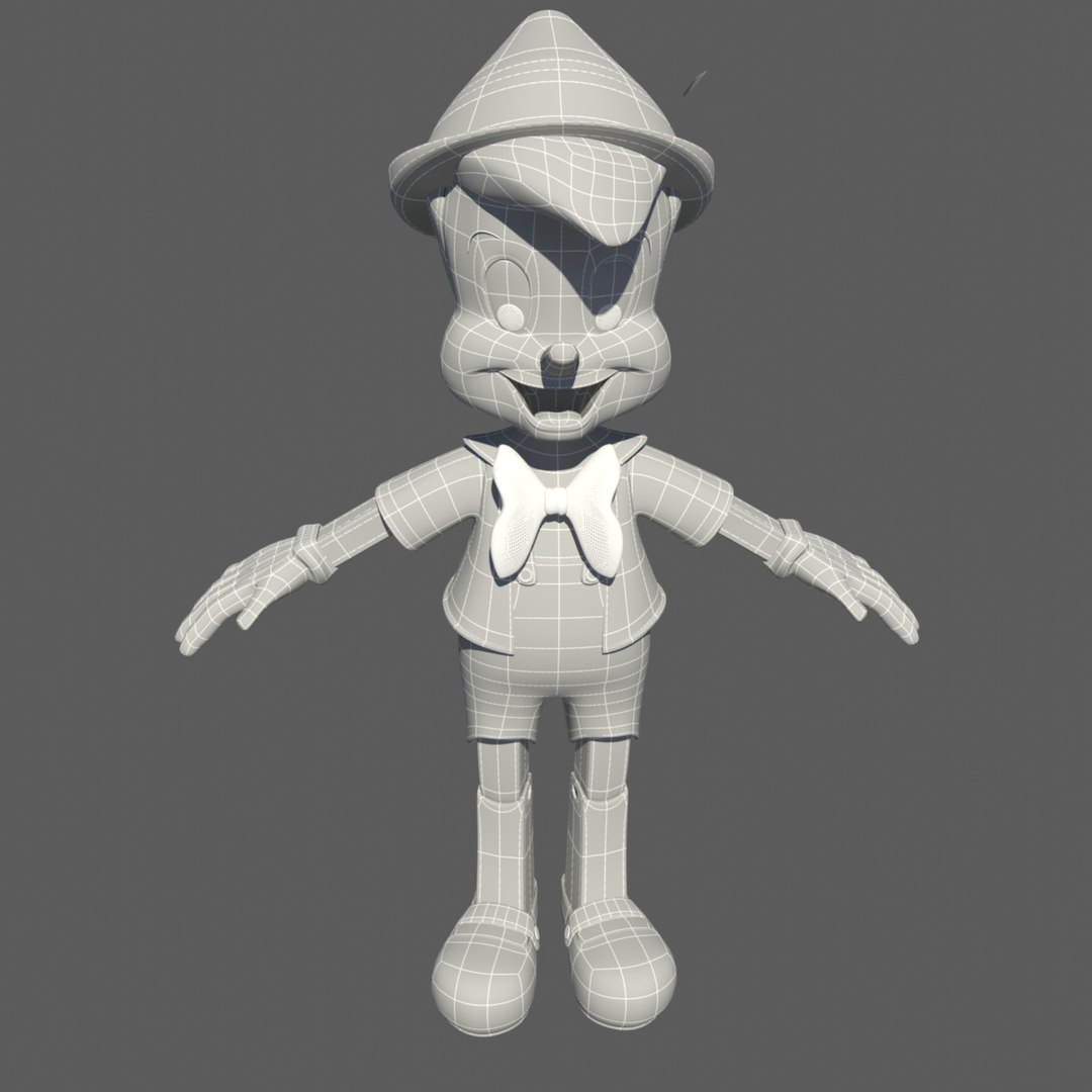 3d Model Pinocchio Studio Rendered