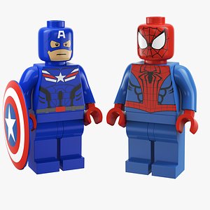 Captain America And Spider Man Lego