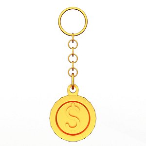 Dollar Coin Keychain model