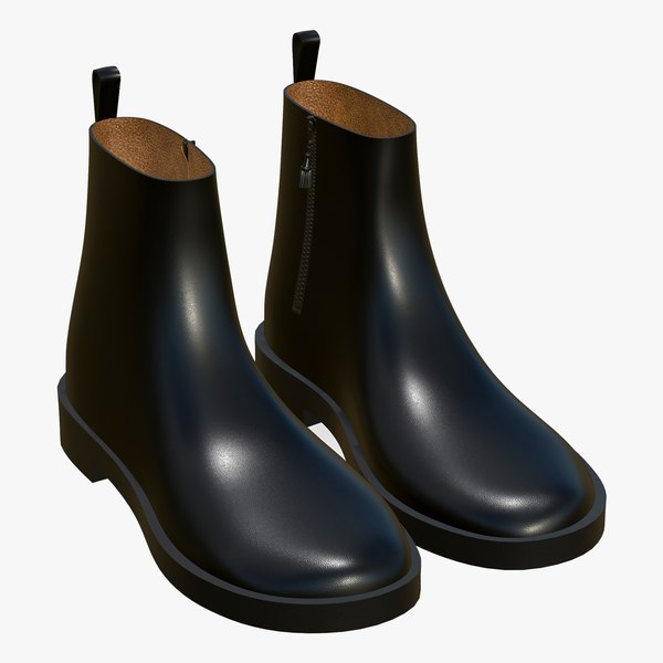 3d leather boots model