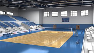 School Gym  Volleyball Court
