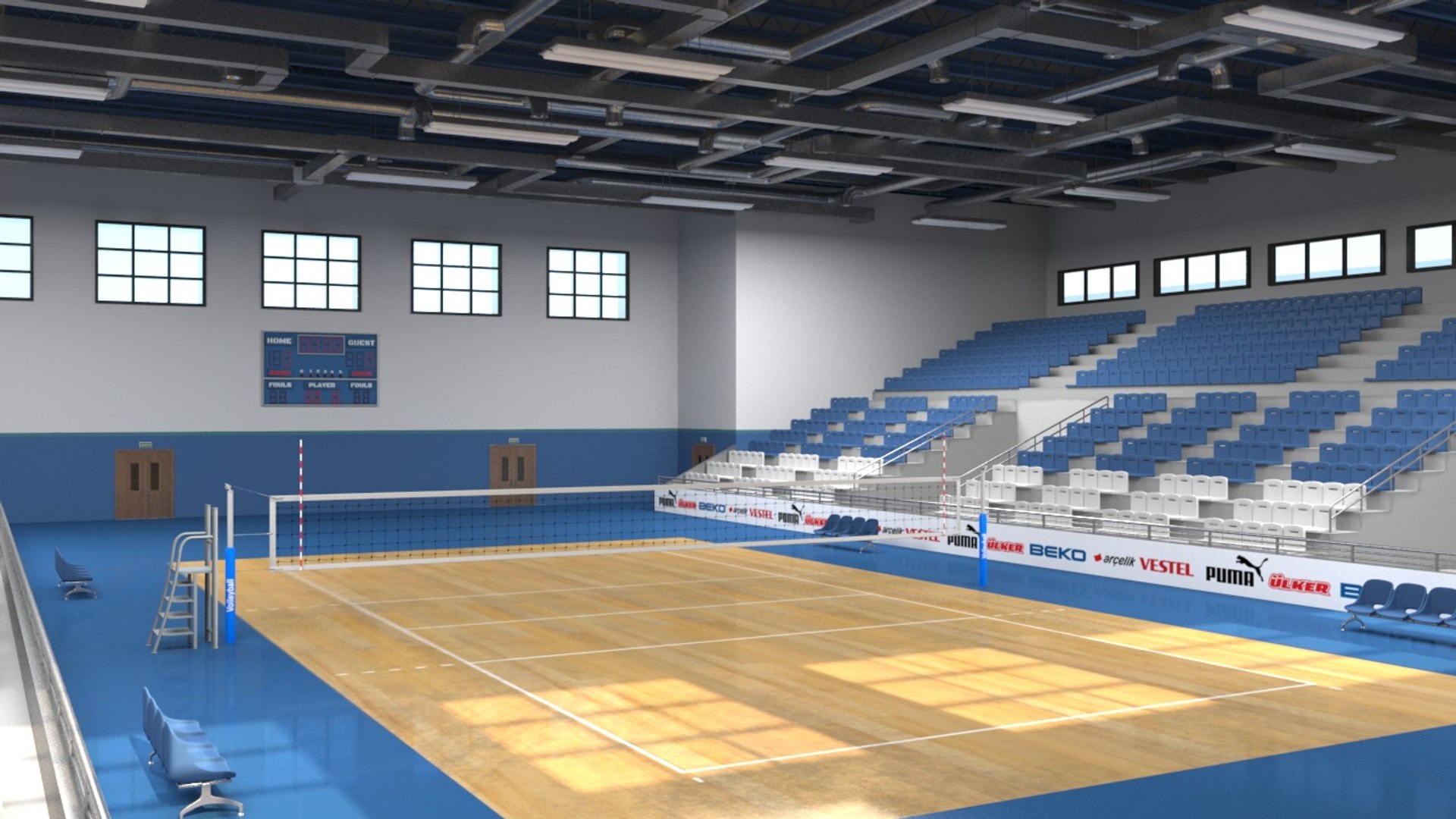 Realistic School Gym 3D Model - TurboSquid 1494870