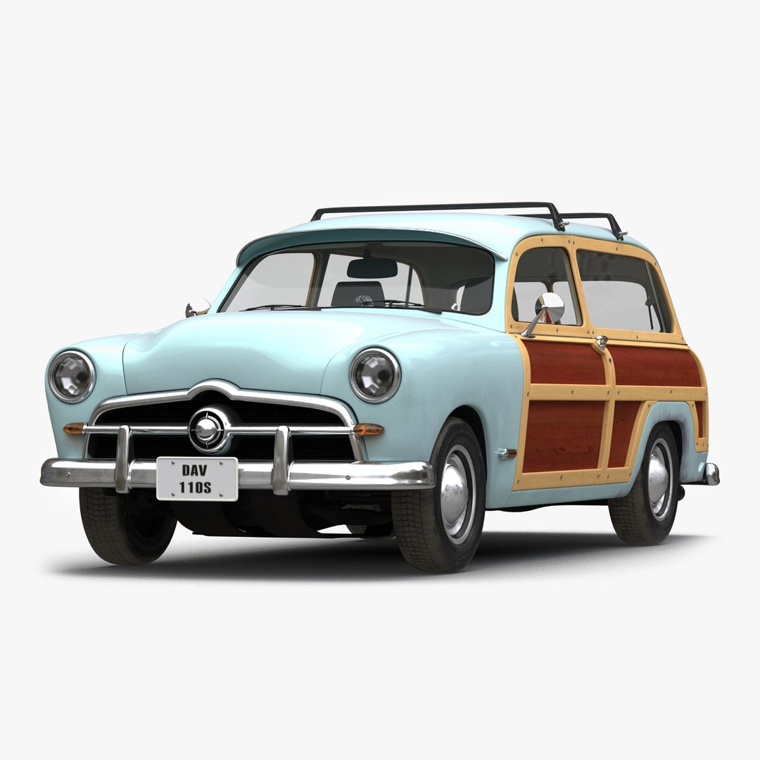 Generic Retro Car 2 3D Model 3D model preview