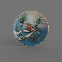 souvenir plate Bird collection Robin 20cm