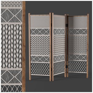 Macrame Room Divider 3D model