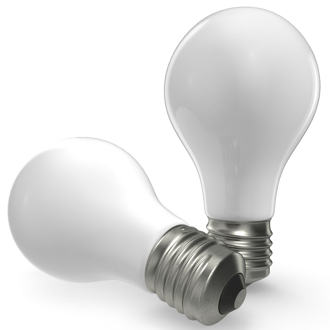 Matte Light Bulb 3D Model 3D model preview