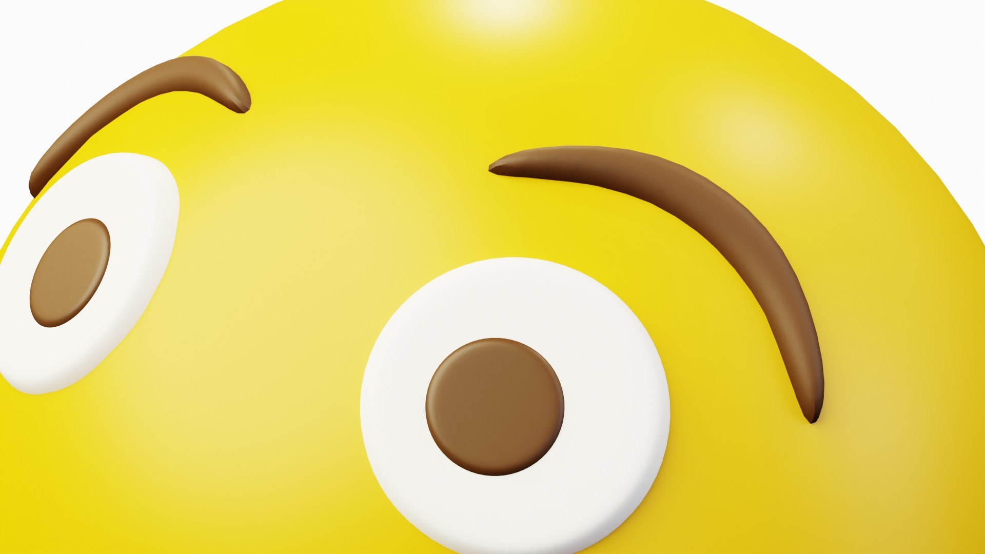 Suprised Or Amazed Yellow Ball Emoticon Emoji Or Smiley 3D - TurboSquid ...