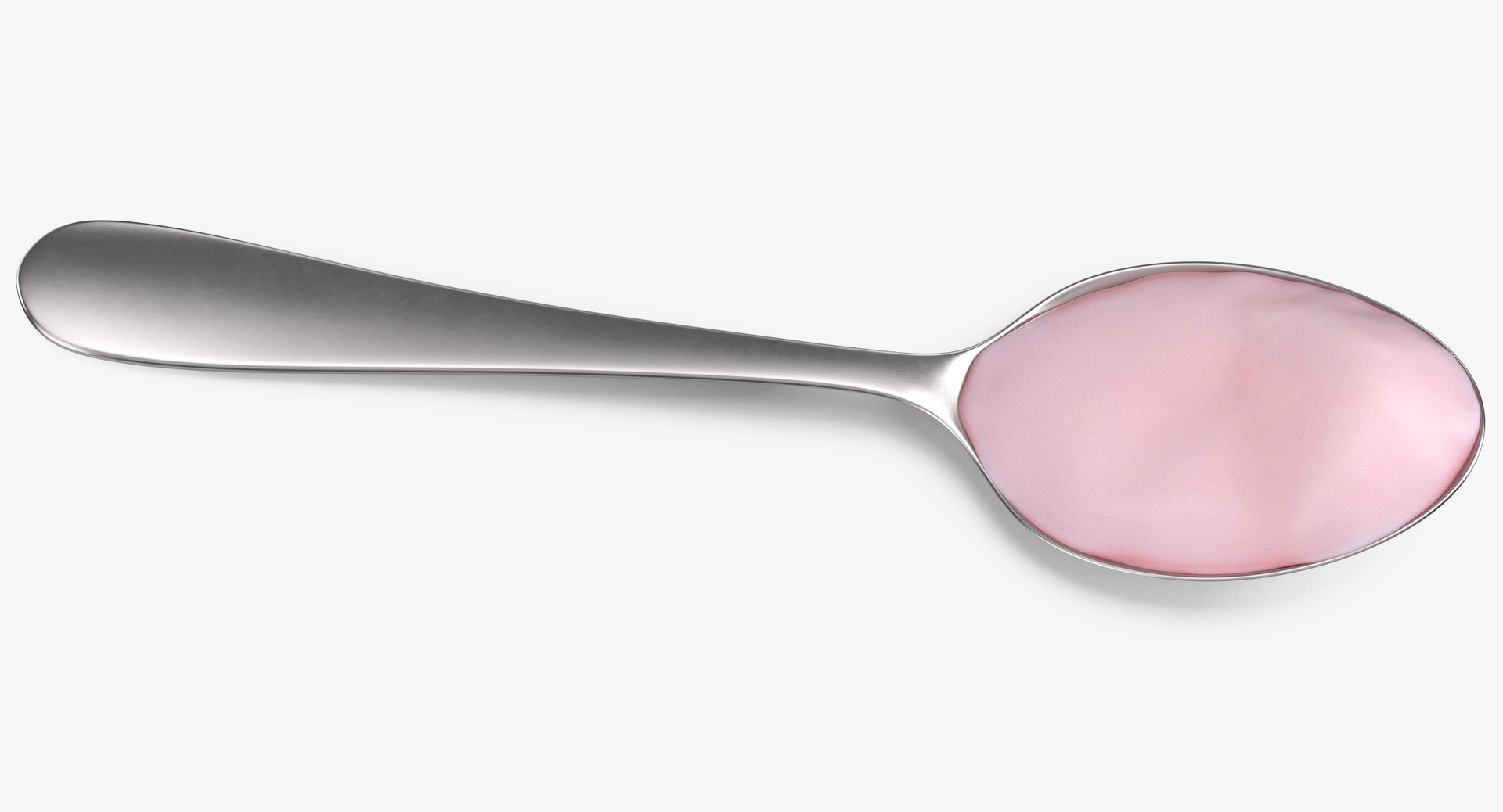Metal spoons pink cream 3D model - TurboSquid 1497696