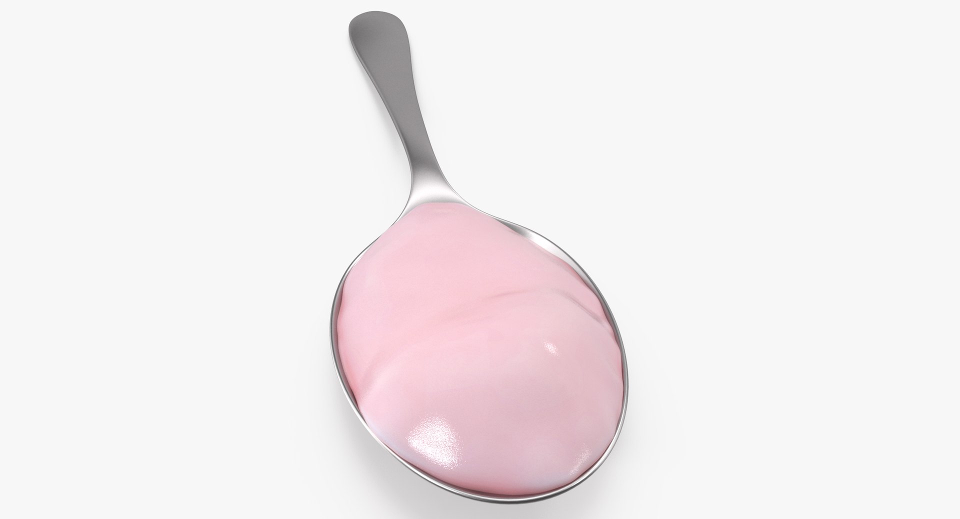 Metal spoons pink cream 3D model - TurboSquid 1497696