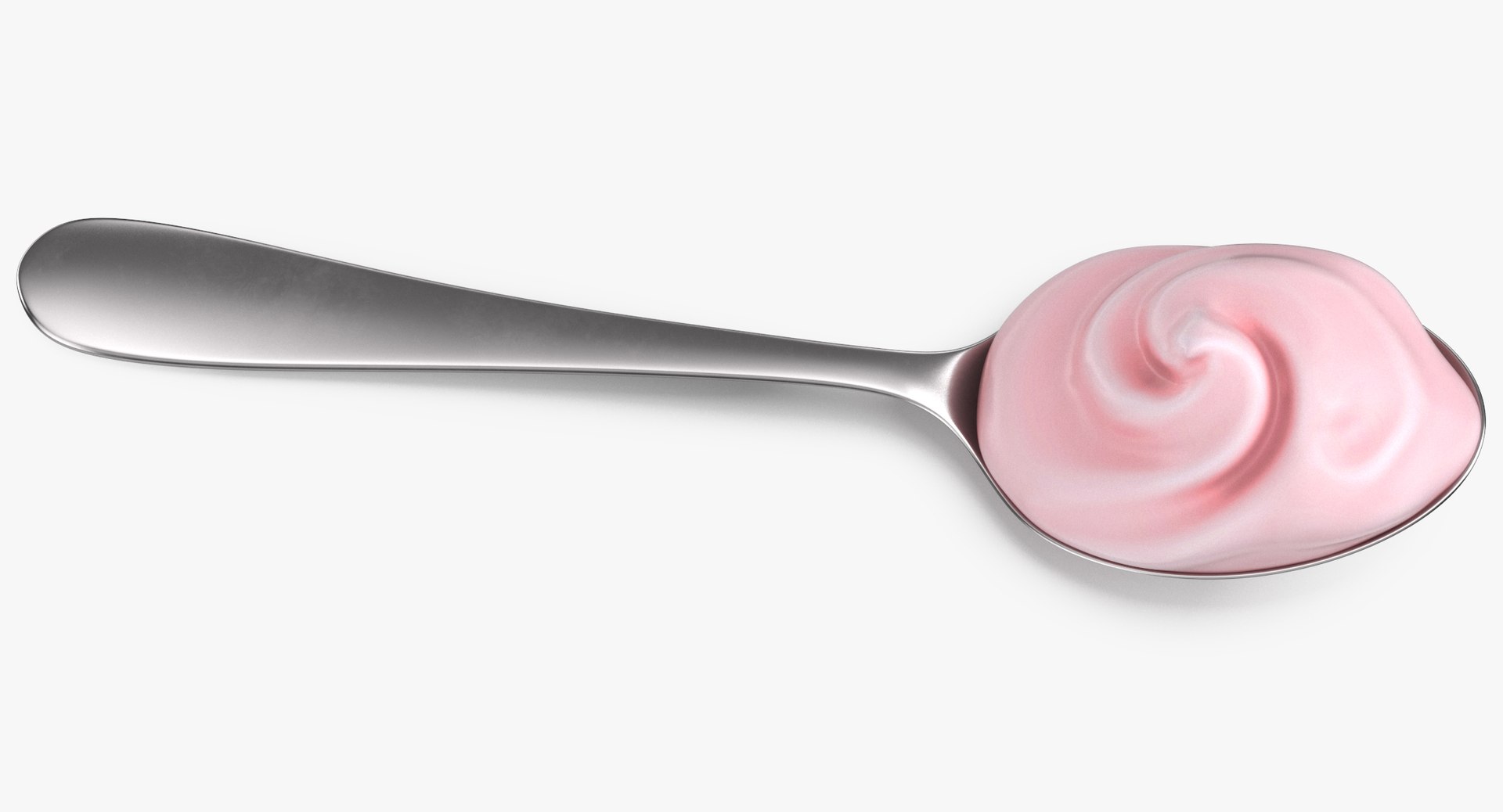 Metal spoons pink cream 3D model - TurboSquid 1497696