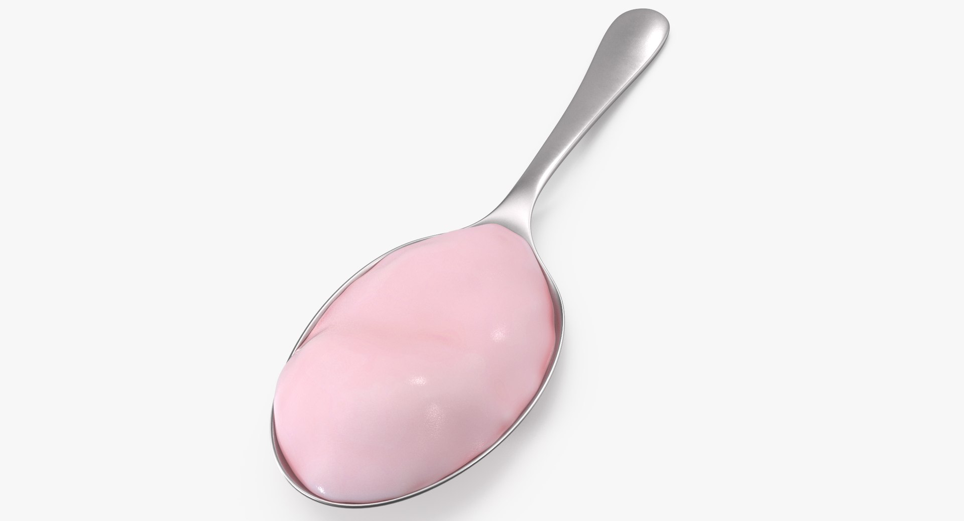 Metal spoons pink cream 3D model - TurboSquid 1497696
