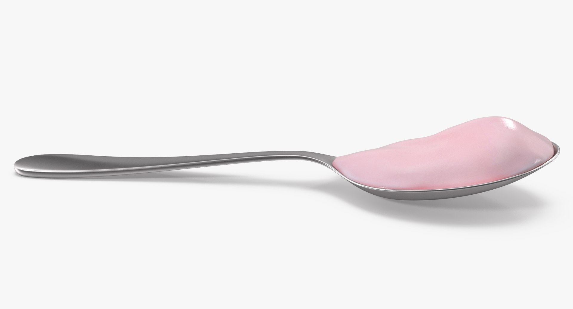 Metal spoons pink cream 3D model - TurboSquid 1497696