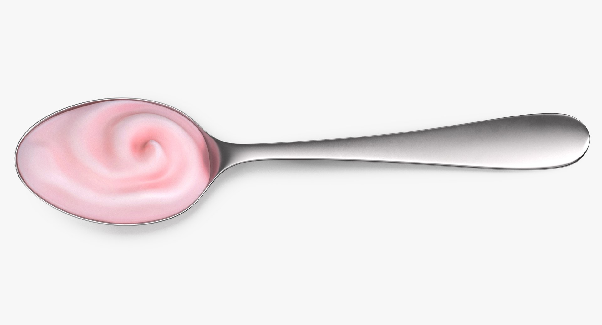 Metal spoons pink cream 3D model - TurboSquid 1497696