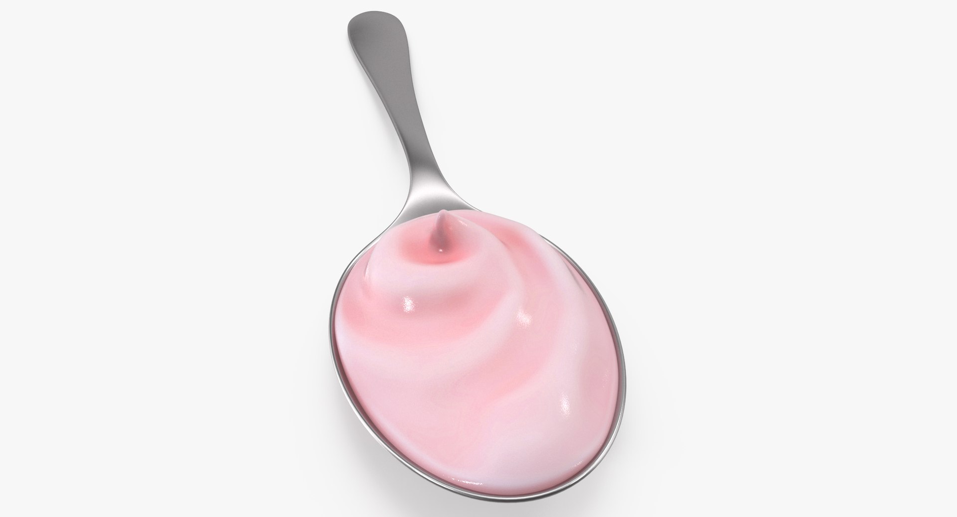 Metal spoons pink cream 3D model - TurboSquid 1497696