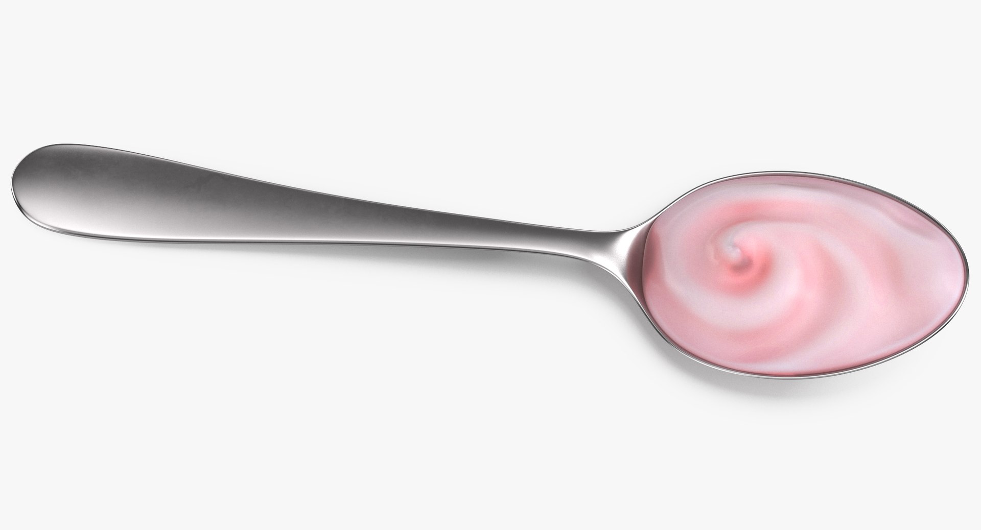 Metal spoons pink cream 3D model - TurboSquid 1497696