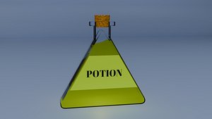 Triangular Fantasy  Potion Bottle 3D model