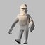 Modelo 3D de hombre de dibujos animados con esqueleto