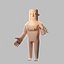 Modelo 3D de hombre de dibujos animados con esqueleto