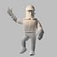 Modelo 3D de hombre de dibujos animados con esqueleto