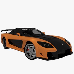 3d model mazda rx7 tokyo drift