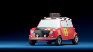 Classic rally car lowpoly