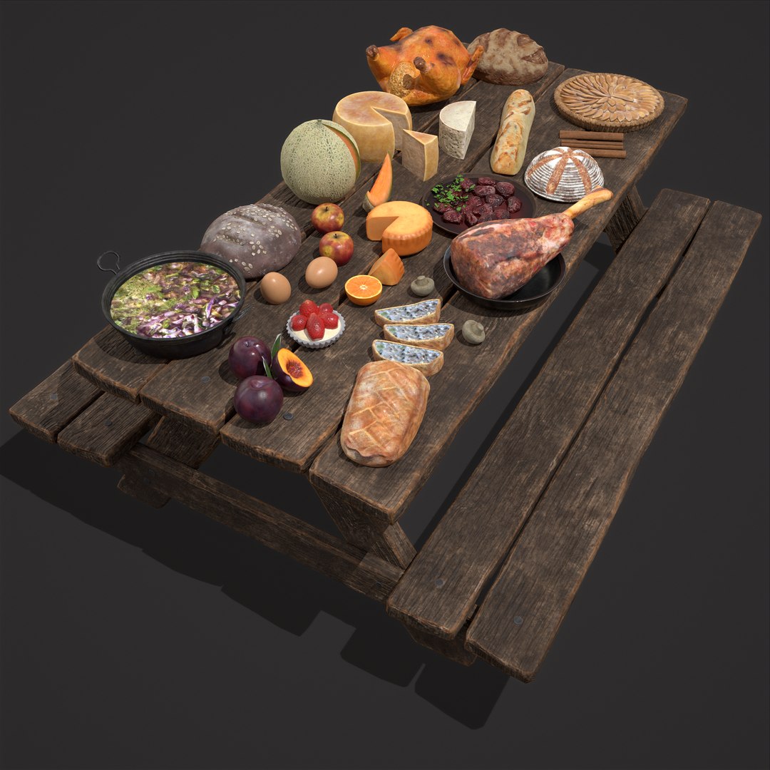 3D Medieval Picnic Version Two Model - TurboSquid 1961871