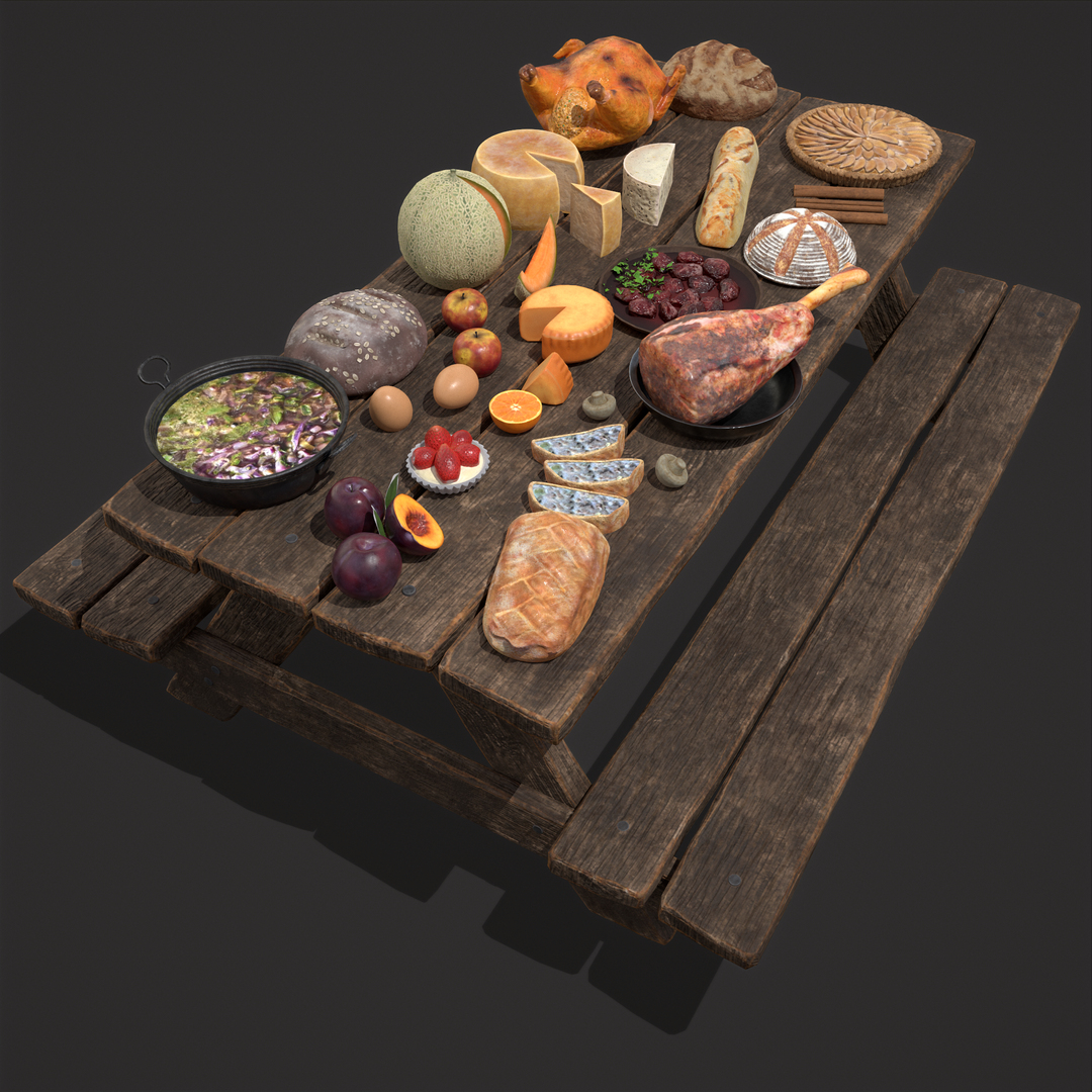 3d Medieval Picnic Version Two Model - Turbosquid 1961871