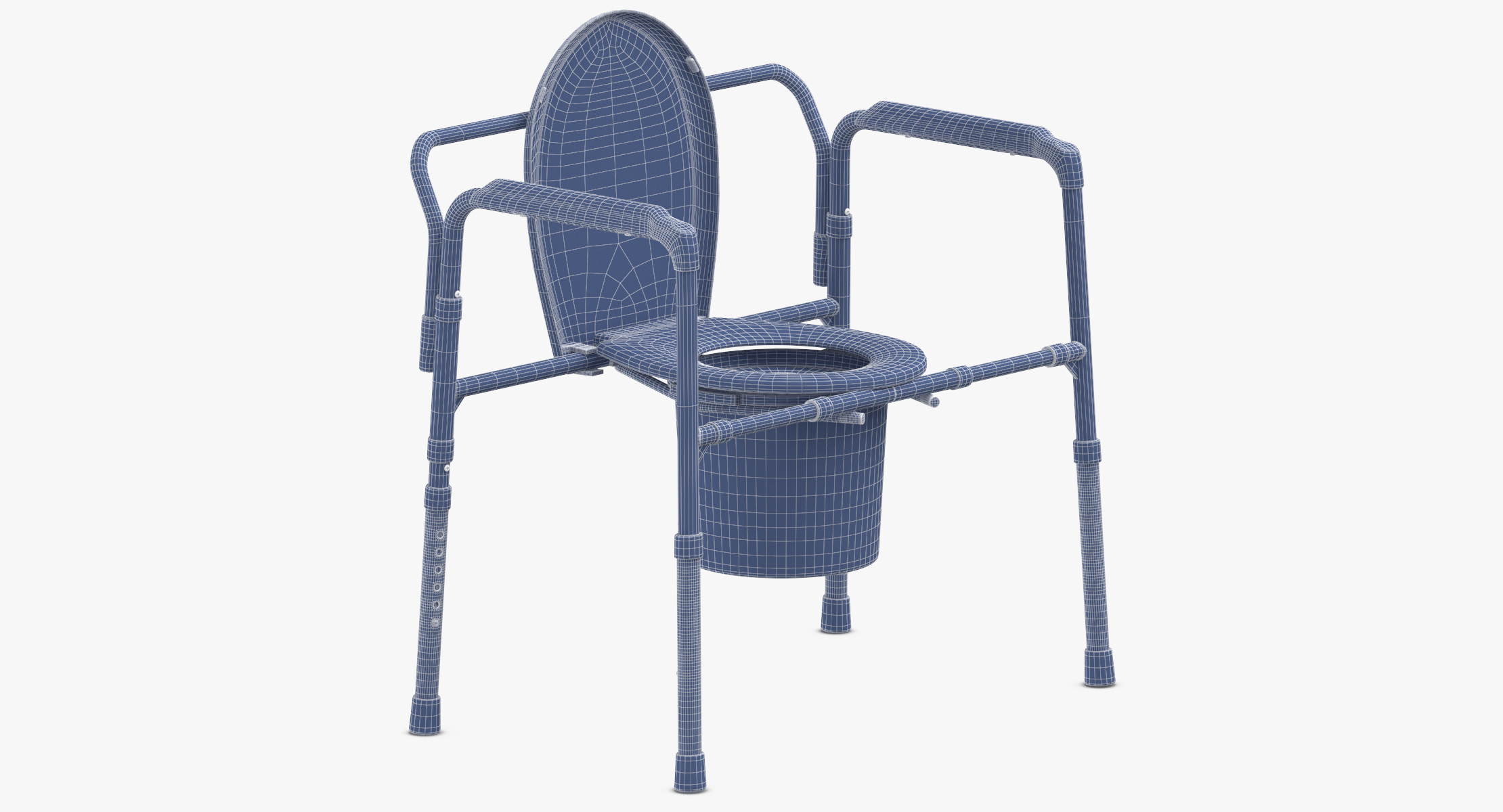 Medical bedpan commode chair 3D TurboSquid 1350221