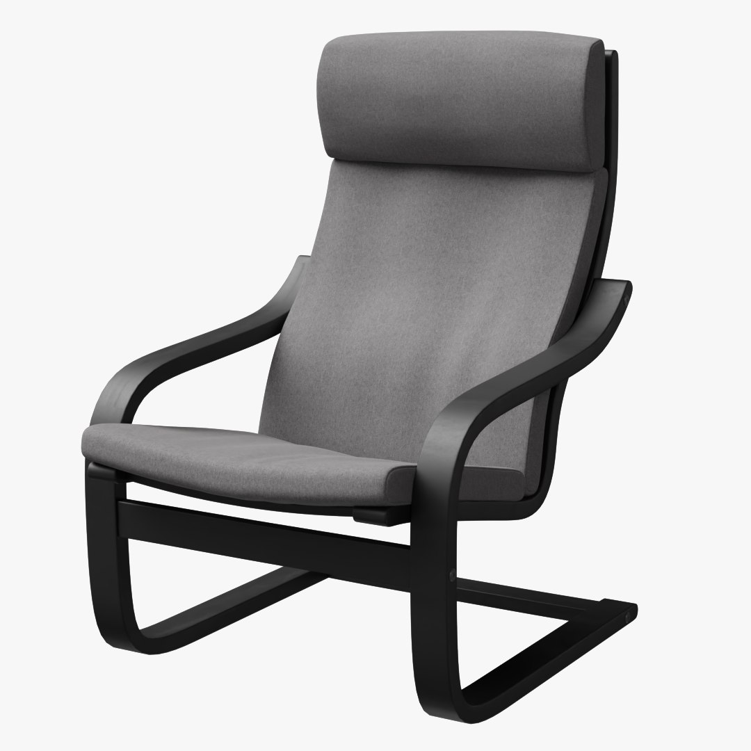 Ikea Poang Armchair 3D Model TurboSquid 1984243   40view 