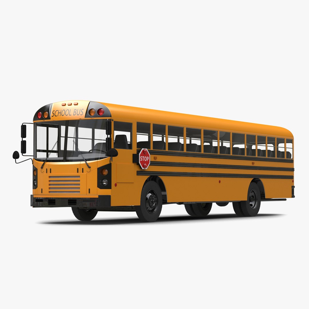 School Bus Simple Interior 3D model preview