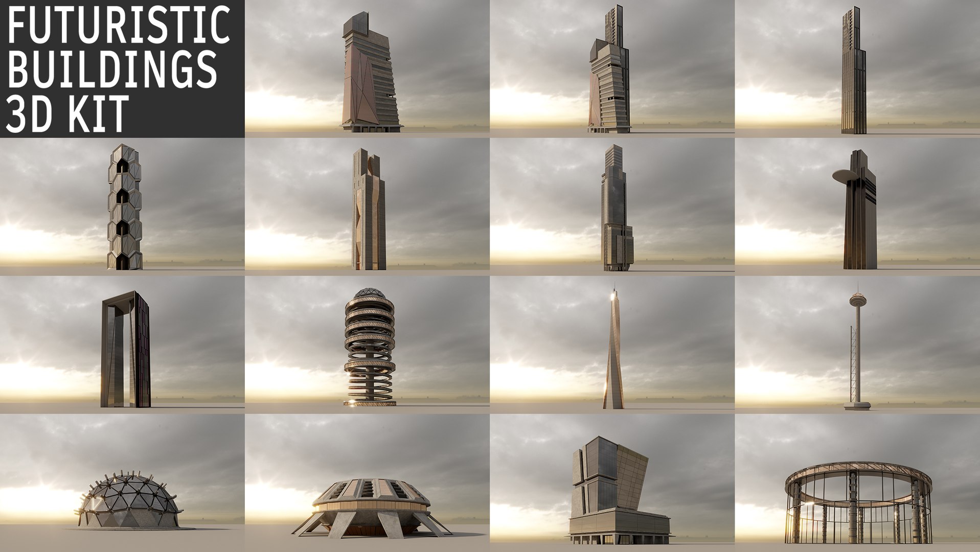 3D sci-fi buildings model https://p.turbosquid.com/ts-thumb/4e/BlXETG/STz2rPYk/wholekitpreview/jpg/1597697978/1920x1080/fit_q87/6a8227fa2ec9041a0c1ee940083fab090500c547/wholekitpreview.jpg