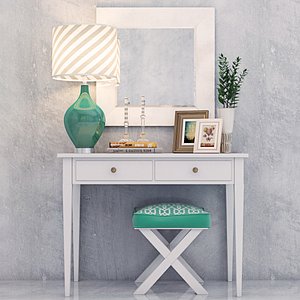 MODERN VANITY (Dressing Table with Decorative Set)