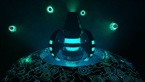 UFO 6 Underwater spaceship - Ovni - Flying Saucer 3D model