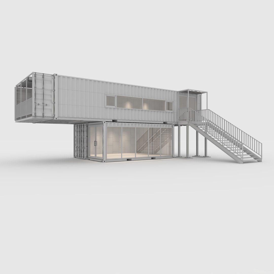 3D Container House 2 - TurboSquid 2107534