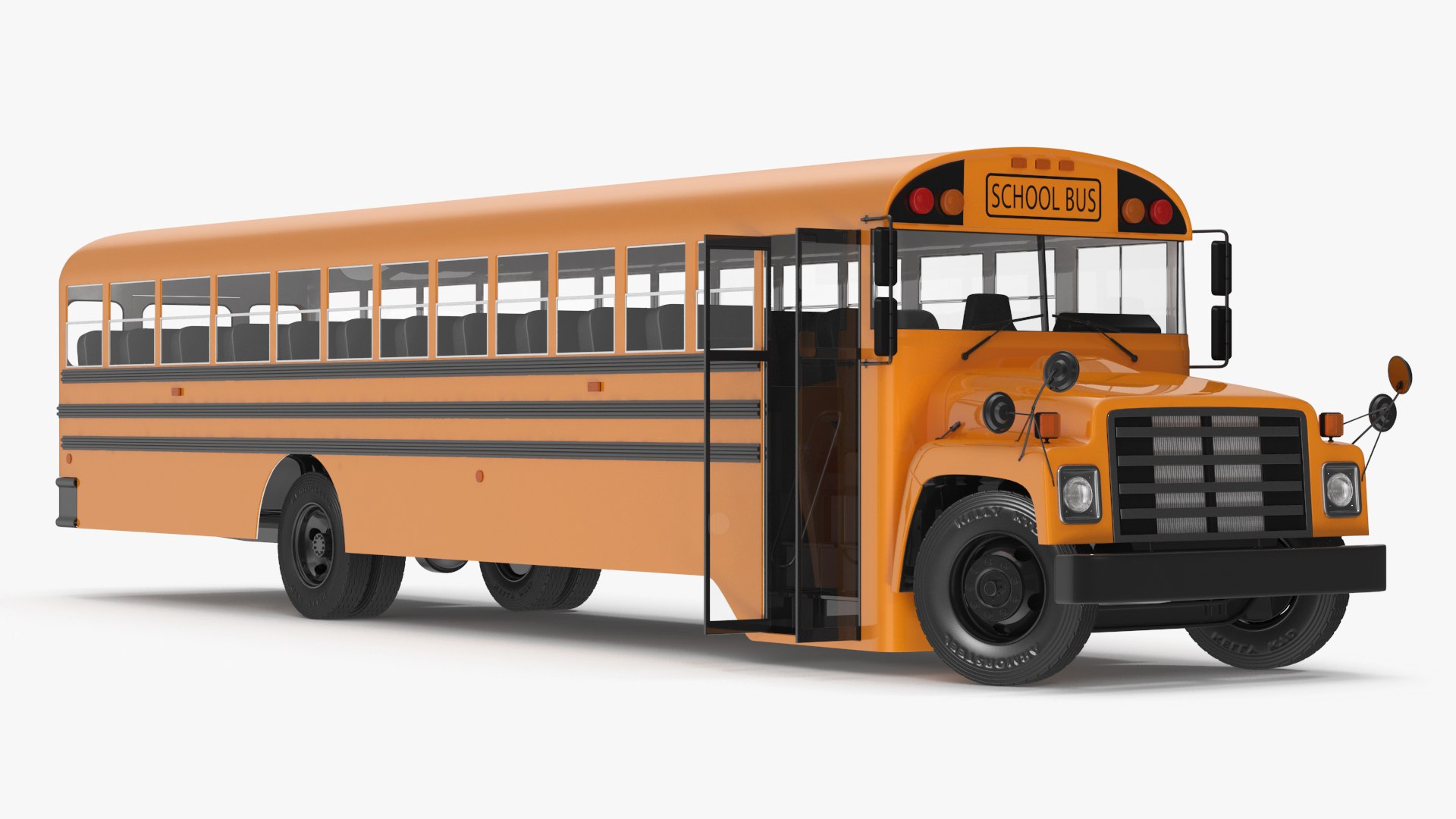 Old School Bus Rigged(1) 3D model preview