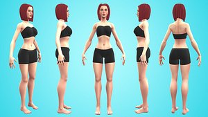 3D model Ruth - Female Base Mesh - Cartoon Character