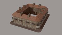 Low-poly old house Low-poly 3D model