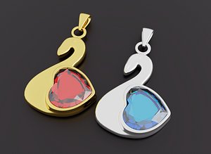 3D model Swan Pendant