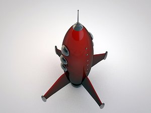 space rocket 3d model