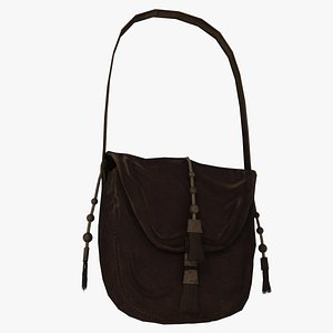 Leather shoulder bag 3D model
