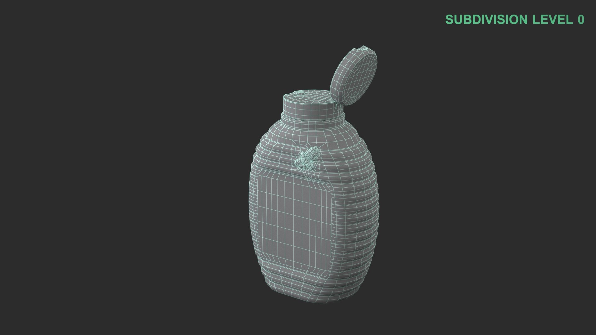 3D Honey Bottle Open model https://p.turbosquid.com/ts-thumb/4e/ZfjlVt/Gs/wireframe_0007/jpg/1740337053/1920x1080/fit_q87/2b798d196a9573c9baa378d707ef78faa359f048/wireframe_0007.jpg