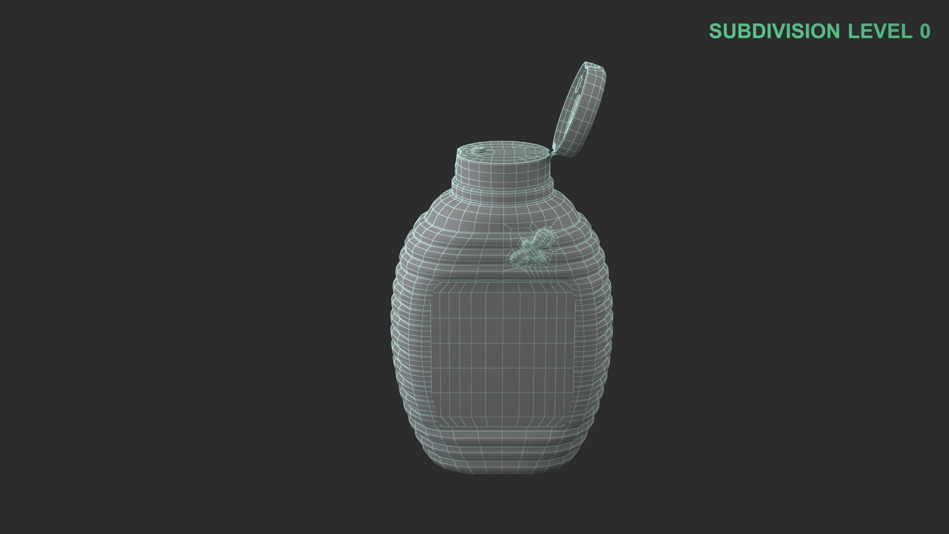 3D Honey Bottle Open model https://p.turbosquid.com/ts-thumb/4e/ZfjlVt/KB/wireframe_0008/jpg/1740337053/1920x1080/fit_q87/1b2eb3fe0ec78e6381c4ee6745000be1973fa9cf/wireframe_0008.jpg