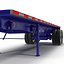 Flatbed Trailer Generic 3D Model