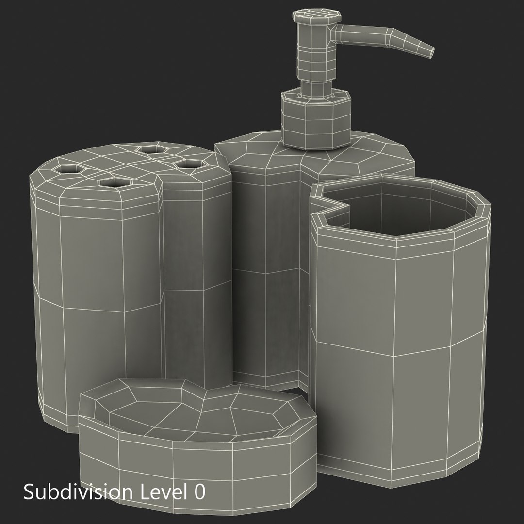 Bathroom Accessories Set 2 3d Model