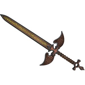 3D Rune two handed sword model